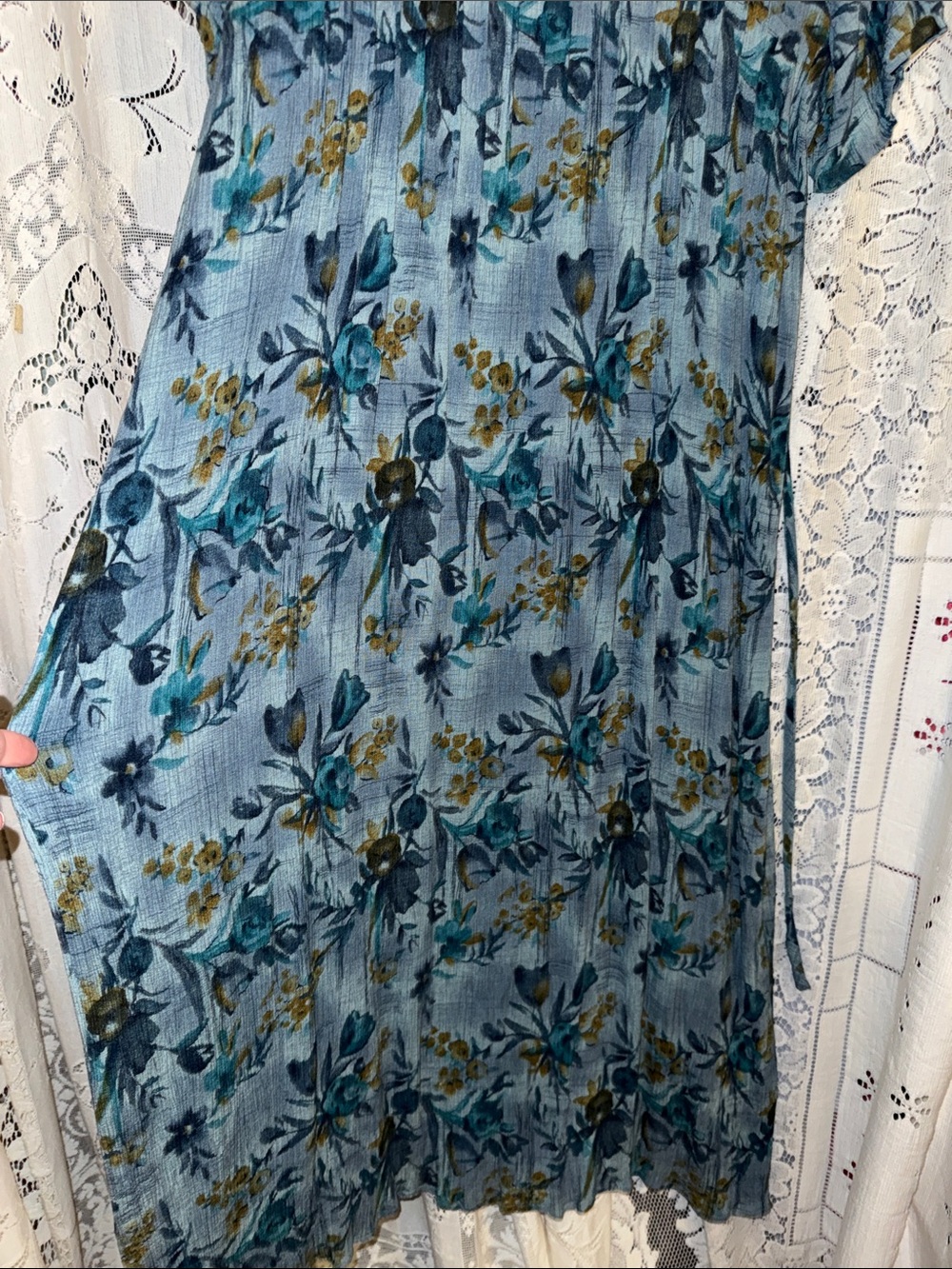 Betsy's Things Blue Floral Maxi Dress - Picture 4 of 6
